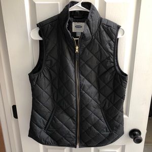 Black Quilted Vest